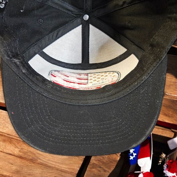AMERICAN FLAG ADJUSTABLE SNAPBACK HAT CAP 7 PANEL - Picture 9 of 10
